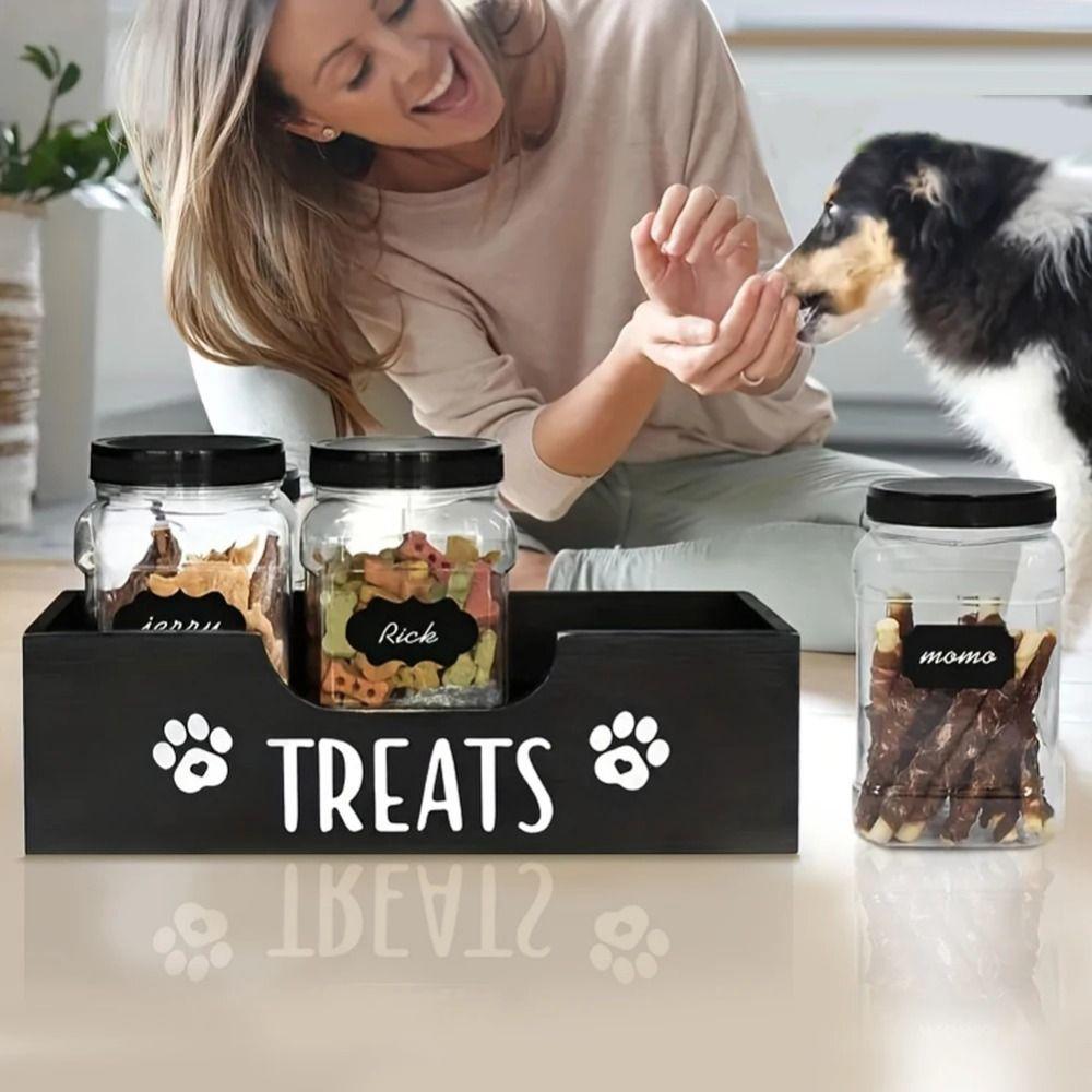 

Practical Snack Storage Box Sturdy Dog Food Storage Holder Pet Accessories White
