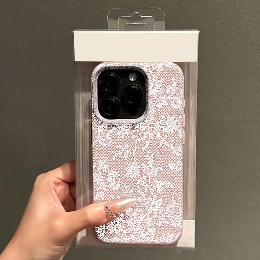 Enchanting Lace Phone Case For IPhone 17 14 16 15 12 11 Pro Max 13 17 Plus Soft Silcone Cover Funda