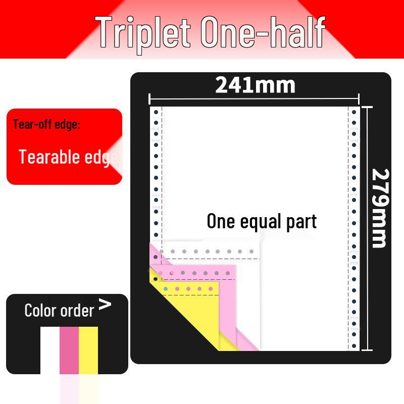 Triplicate Dot Matrix Printer Paper: 2-part, 4-part, and 5-part Delivery Notes