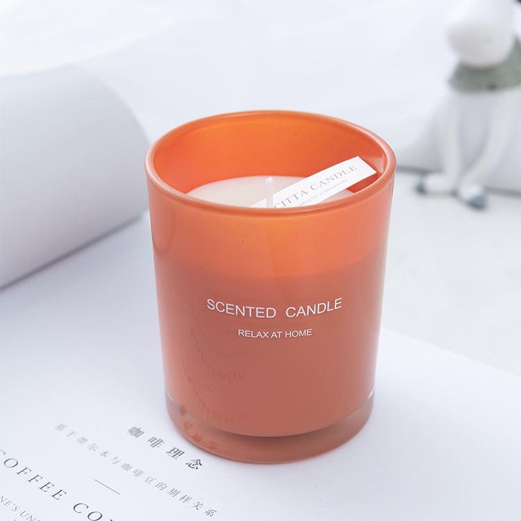 Custom Handmade Home Decoration Soy Wax Scented Candles Wedding Christmas Luxury Scented Candles in Glass Jar 7*8.2CM оранжевый