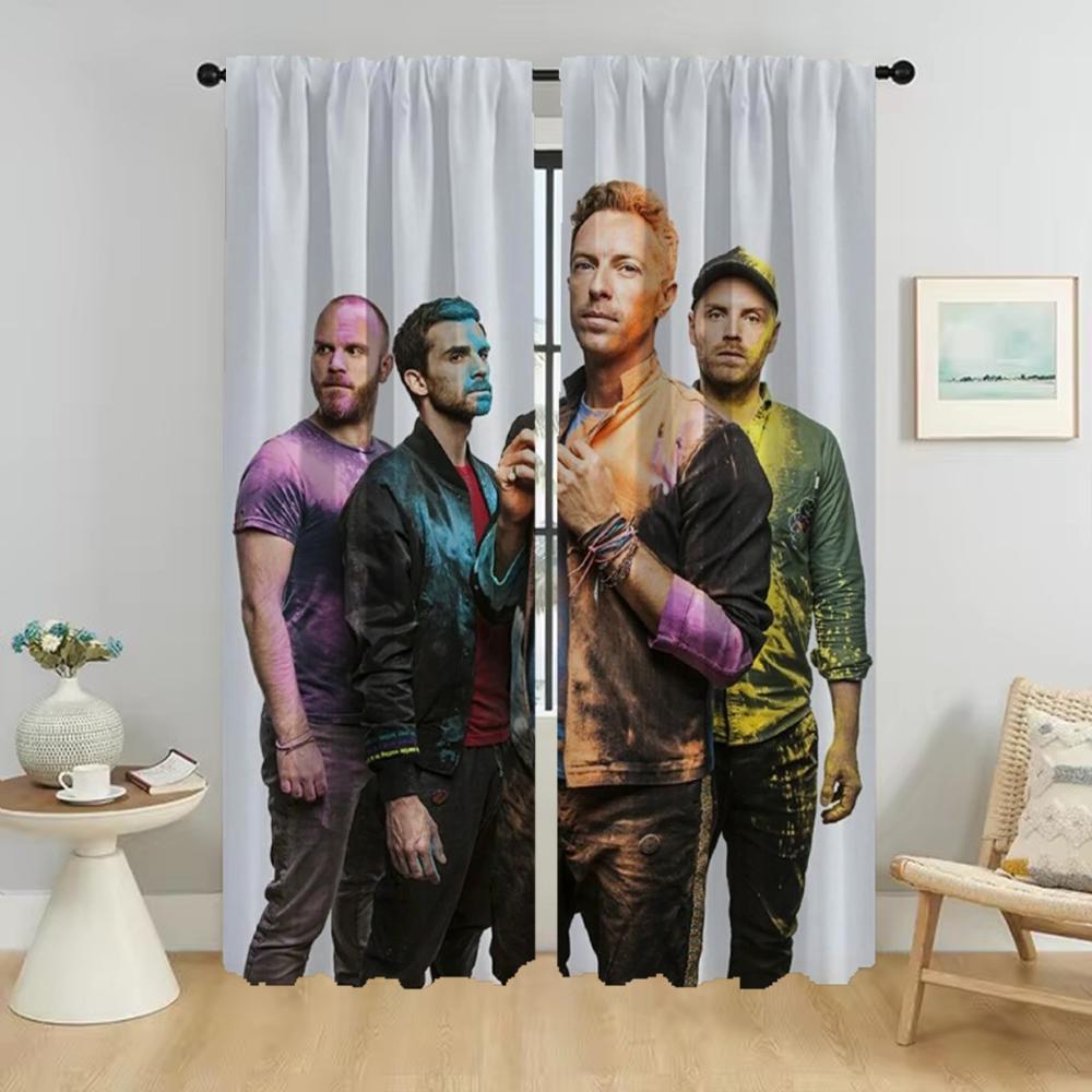 Blackout Curtain for Room 2 Panel Coldplay Anti-mosquito Curtains for Camera Home Interior Curtains Shades Halloween Decoration