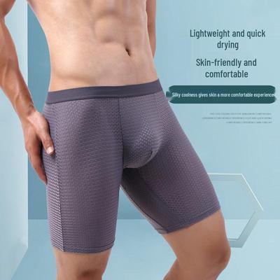 Pánské prodyšné boxerky ze síťoviny Ice Silk - Čtyřrohé šortky proti oděru pro běh
