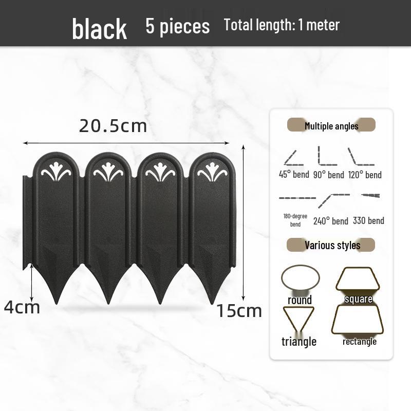 Дерево и Садовый забор: Огород, Бордюр для клумбы, Подпорная стенка и Декоративная пластиковая секция-заборчик.