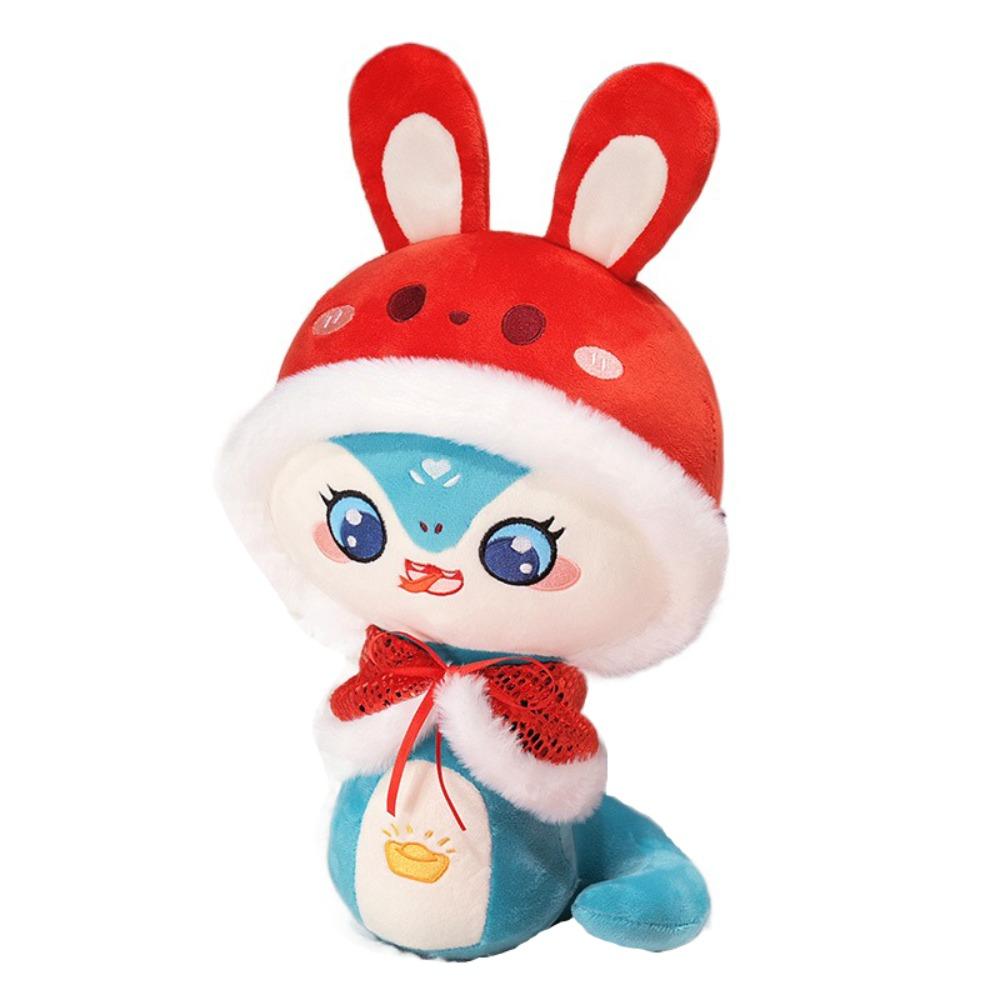 

Soft 2025 Snake Year Mascot Doll Cloak Lucky Snake Plushies Doll New Year Gifts 20cm синий