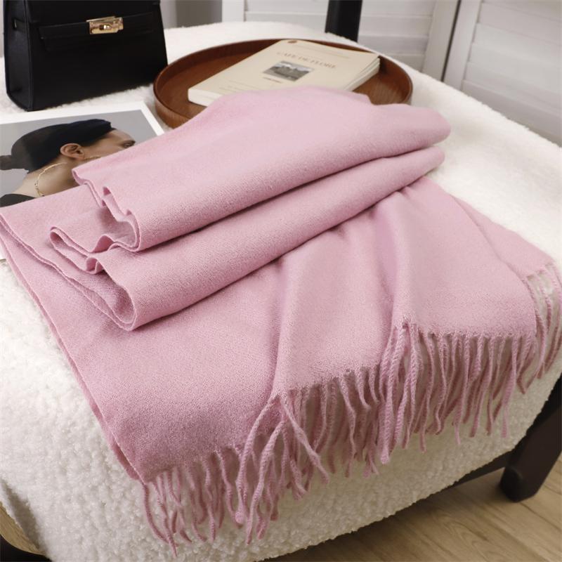 New Design Stamping Scarf Women's Winter With Classic Solid Thicken Student Long Shawl Lovers Neck Thicken Warm Echarpe Stole