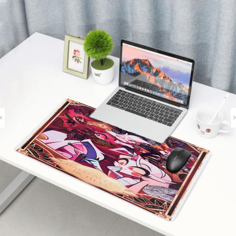 Hazbin Hotel Print Mouse Pad, Anti‑Slip Desktop keyboard Mat, for PC Laptop Gaming Working Daily Use, Cool Festival Birthday Gift