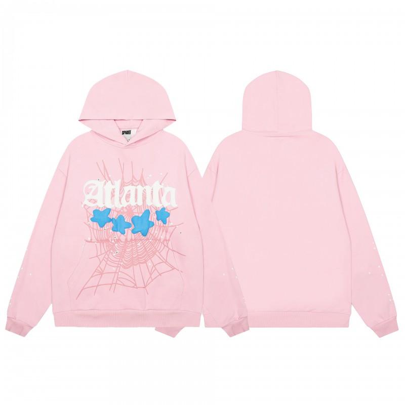 Mens Spider Web Graphic Hoodie High Street Loose Fit Long Sleeve Pullover Teens