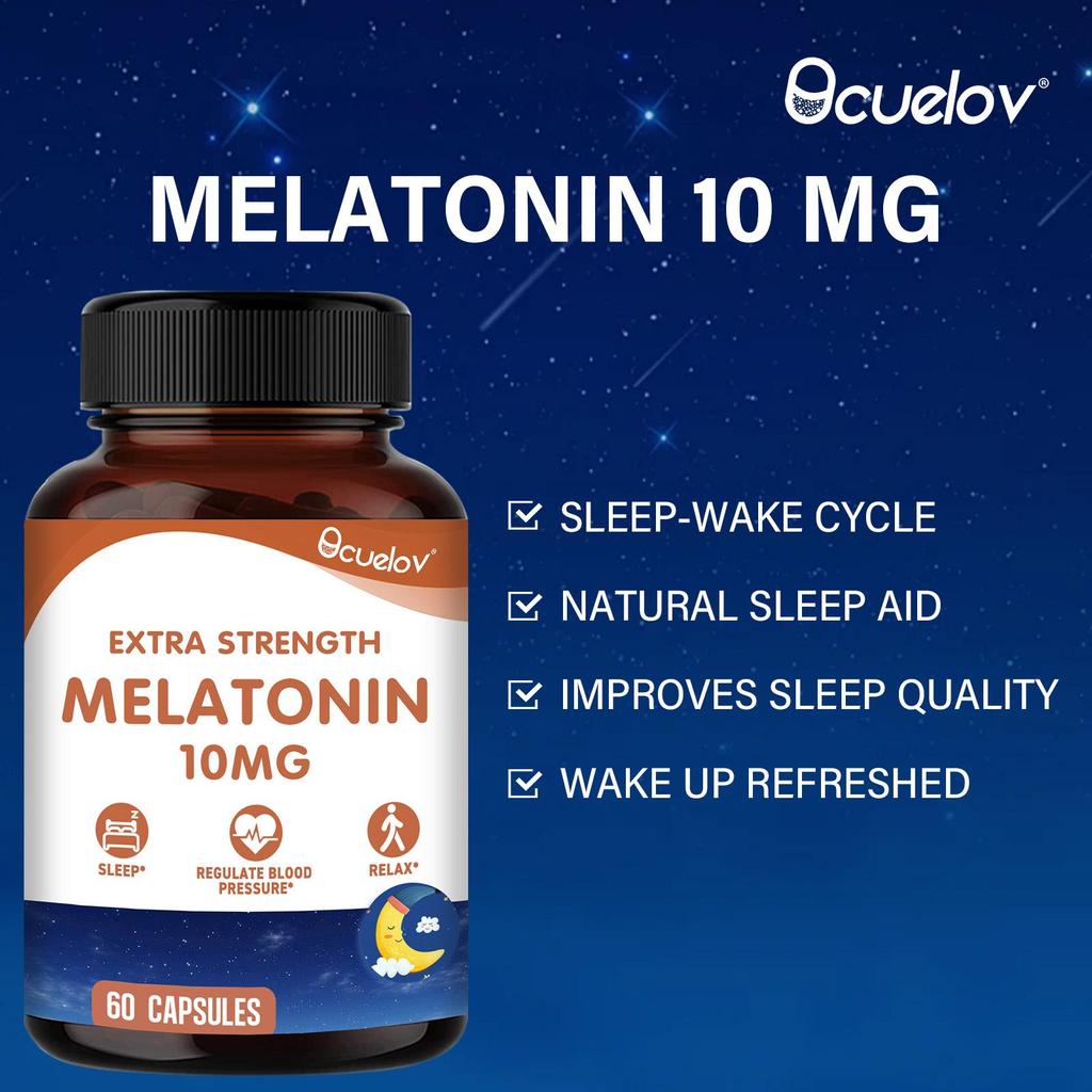 Magnesium-containing Dietary Supplement - Promotes Sleep - 60 Capsules