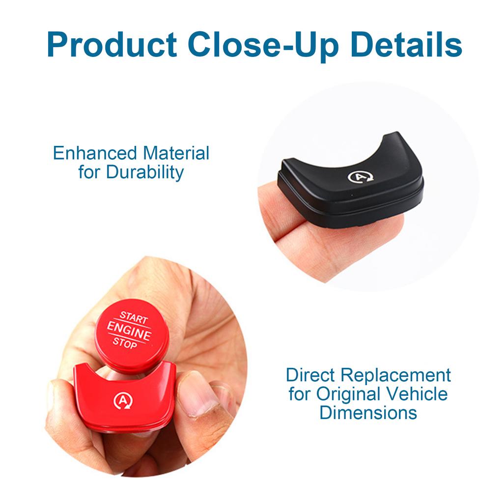 ABS Car Engine Start Stop Button Cover Replacement for Mercedes Benz A B CLA Class Jetta W177 W247 W118 W907 W910