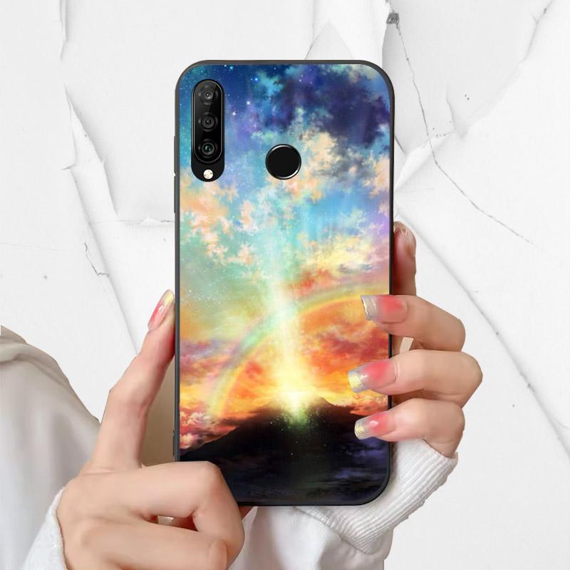 Phone Cover For Huawei P30 Lite Silicone Case MAR-LX1A Fashion Painted Shockproof Soft Fundas For Huawei Nova 4e Coque P30Lite
