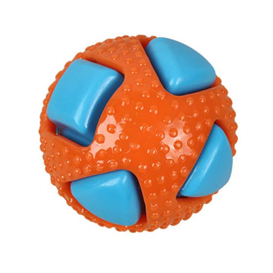 Squeaky Dog Ball Dog Chew Toy Teeth Cleaning Toy Interactive Dog Fetch Ball for Aggressive Chewers Outdoor Training