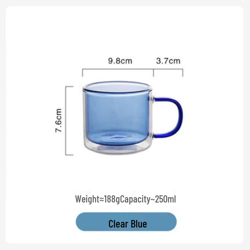 Double-Layer High-Temperature Glass Mug with Handle