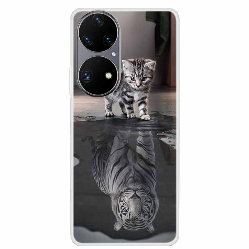 For Huawei P50 Pro Case P50 P50E Clear Fashion TPU Silicone Shockproof Phone Case for Huawei P50 Pro Case P 50 Protective P50Pro