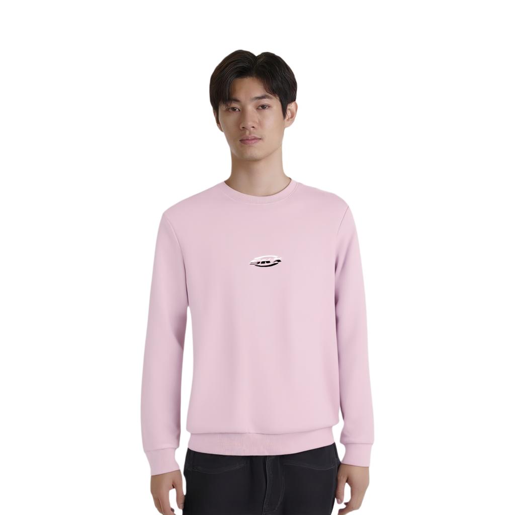 Skechers Colorful Casual Series Fleece Round Neck Fashion Versatile Long Sleeve Sweatshirt Unisex sweatshirt Pink FHP122U003-01NX