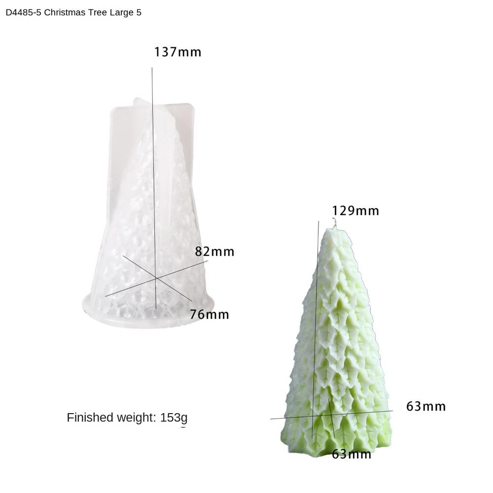 Silicone Candle Mold Tower Christmas Tree Resin Plaster Mold Scented Candle Molds  Party Decoration