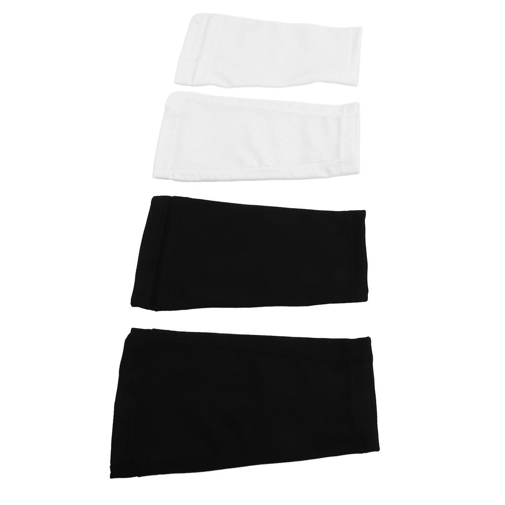 2 Pairs Soccer Shin Guards Sleeves Anti Slip Breathable Football Shin Pad Sleeves for Sports