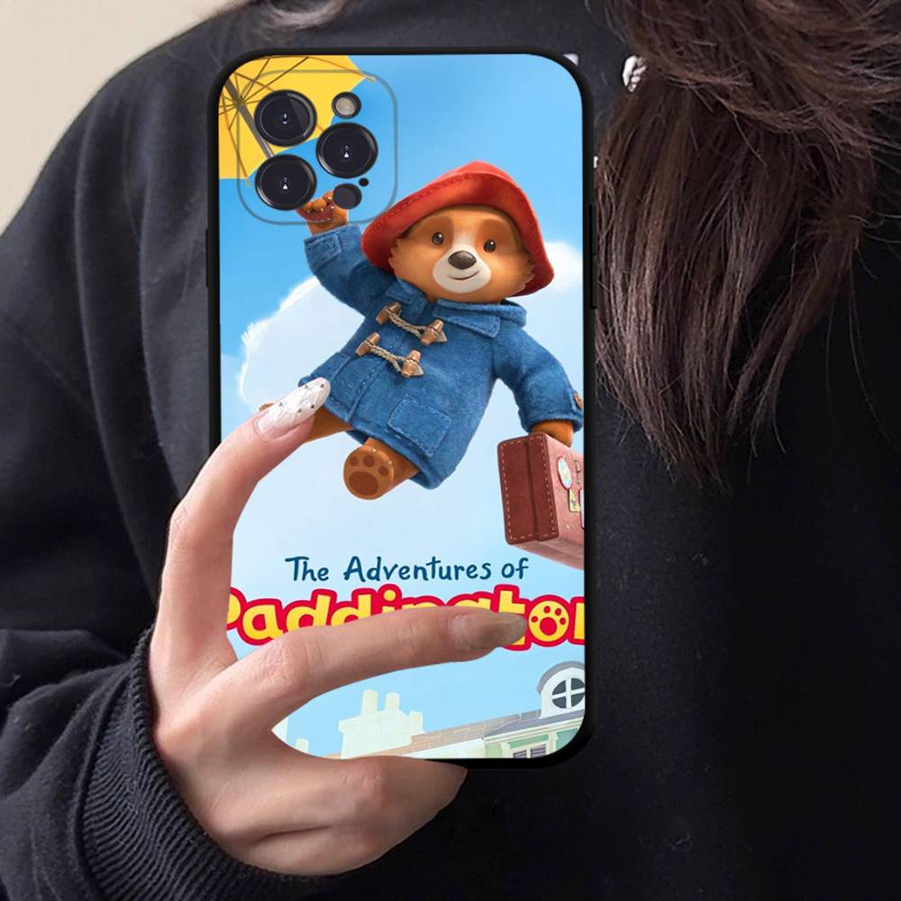 Cute P-Paddington B-BearS Black TPU Phone Case For Iphone17 Air 16 15 14 13 12 Pro 11 Pro Max Plus Protective Cover Case