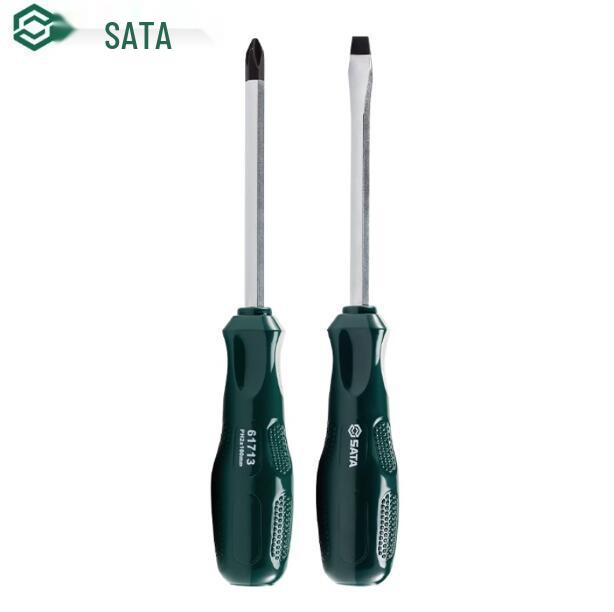 SATA Striking Phillips & Flat-Head Impact Screwdriver with Through-Handle (61613/61713) 6*100 Flat-head