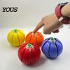 Travel Stress Reliever Halloween Pumpkin Squeeze Ball, Fruit Shaped Clicker Fidget Toy for Anxiety Relief, Cute Soft Decompression Kids Adults, Party