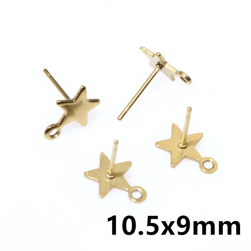 20pcs Craft Stud Earring Pins Stainless Steel DIY Earring Geometric Polygonal Earrings Posts Earring Jewelry Making Accessories