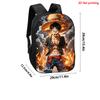 One Piece 3-In-1 Cartoon Lightweight Adjustable School Backpack with Lunch Bag& Pencil Case for Children Age 6-10 Primary School