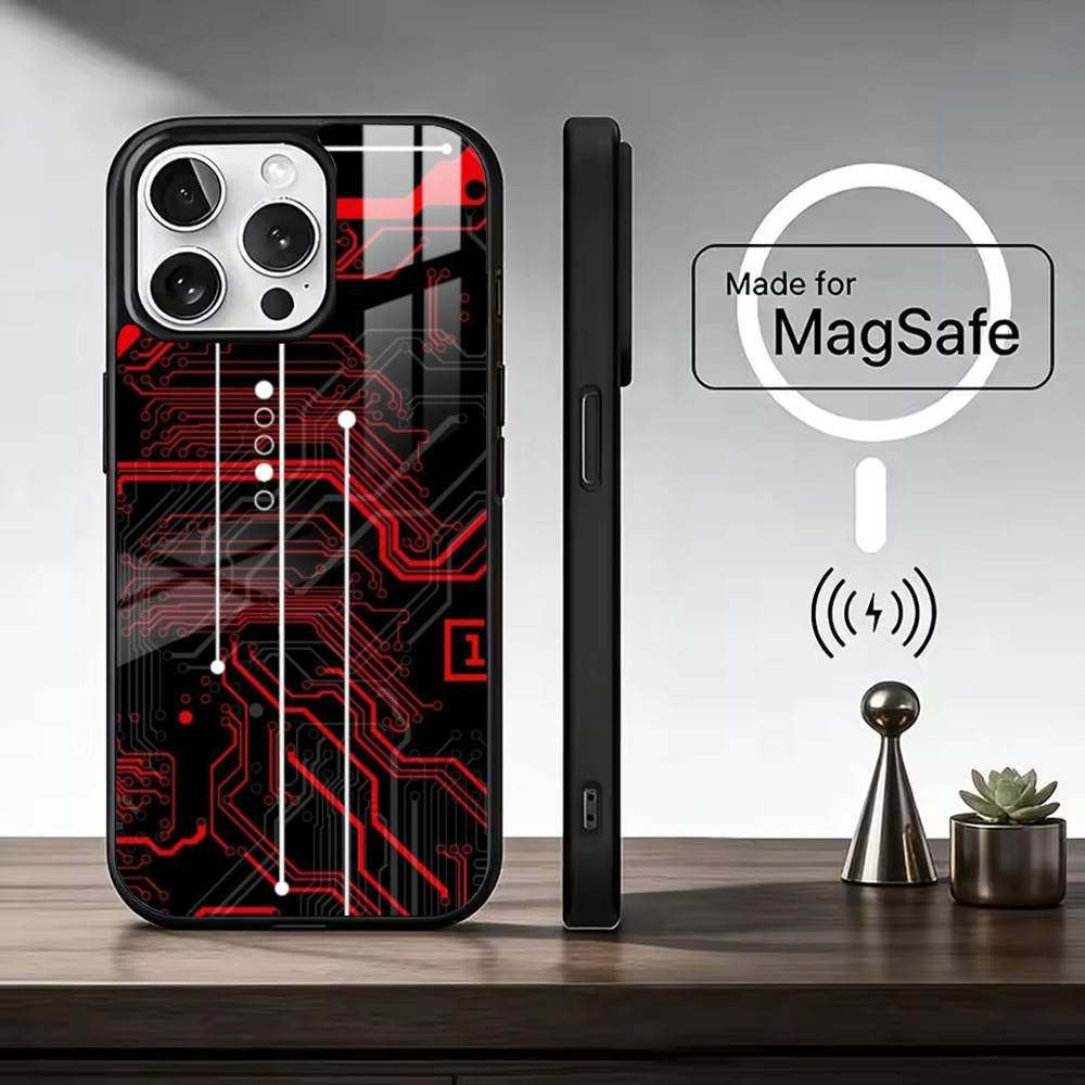 Creative Circuit Board Pattern Phone Case For iPhone17,16,15,14,13,12,11 Plus,Pro Max Magnetic For Magsafe Wireless Charging iPhone13PRO