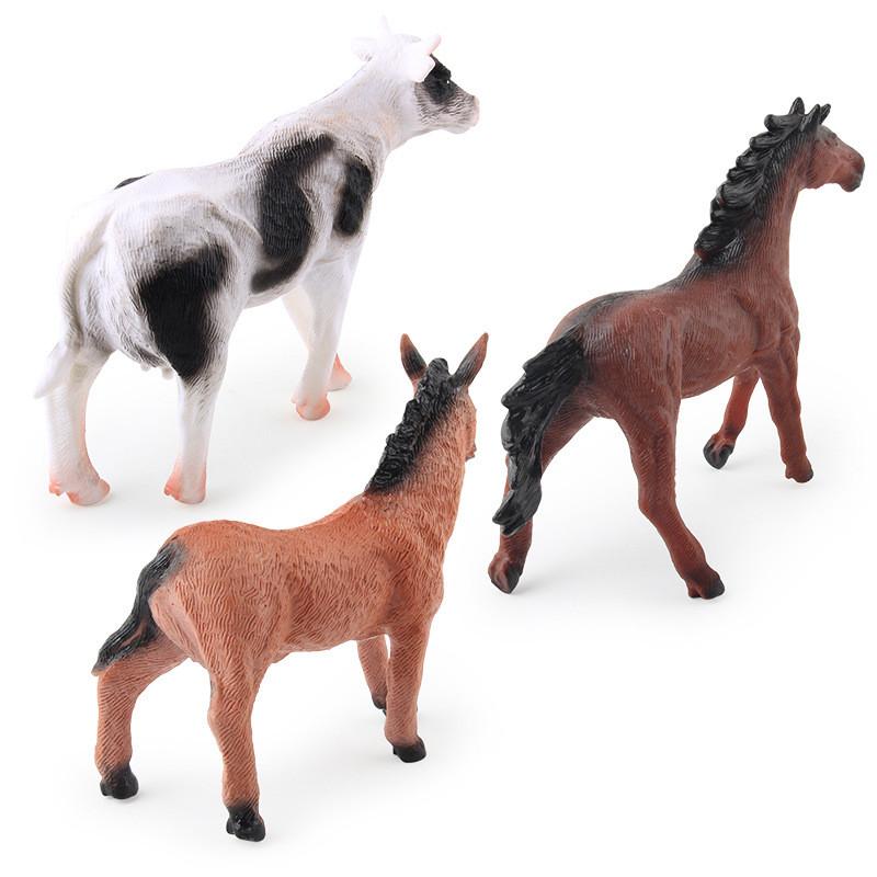 Eco-friendly Plastic Farm Animal Models Including Cattle And Pig For Playtime