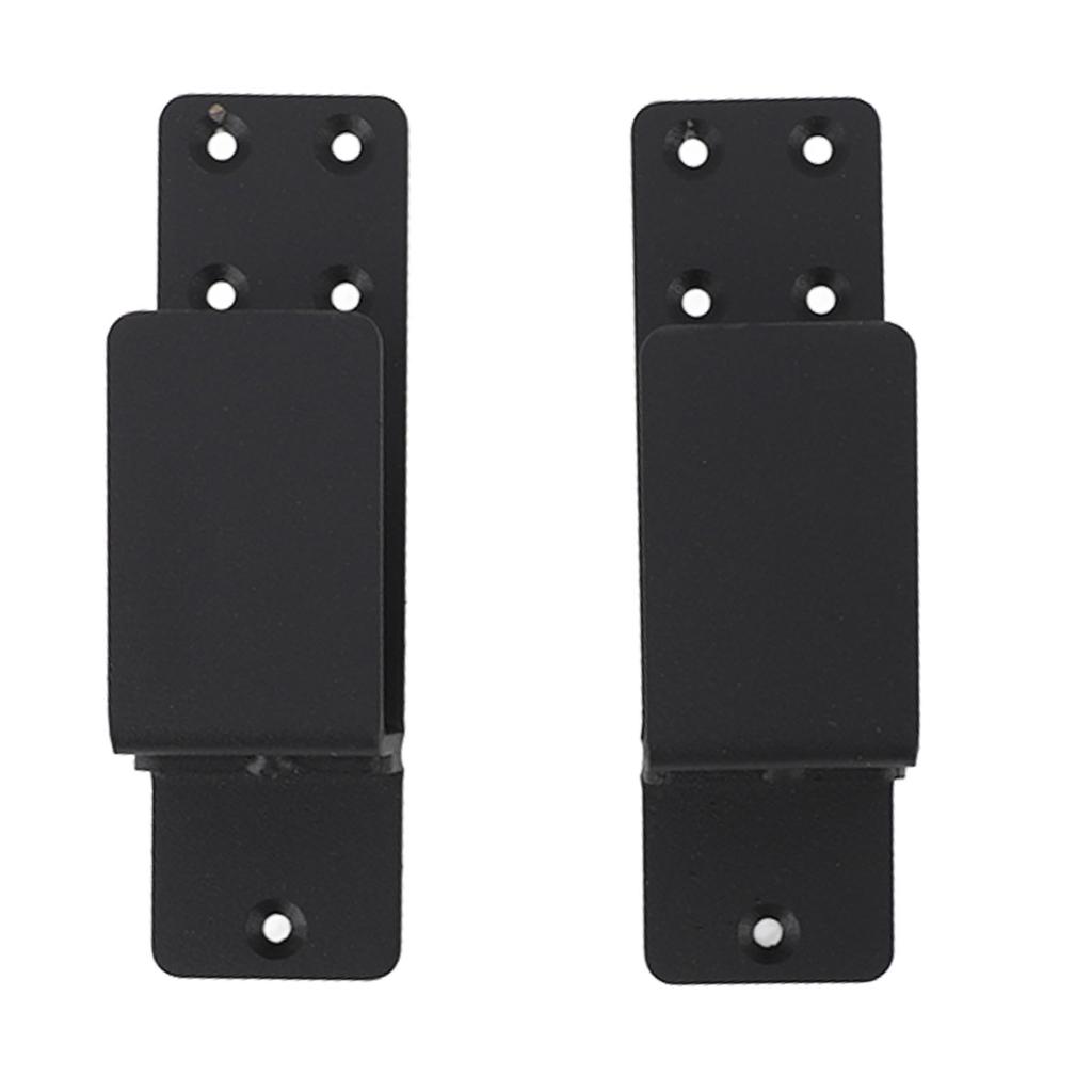 2PCS Door Barricade Brackets Open Bar Holder Carbon Steel Easy Installation U Bracket for Garage Barn 2x4 Boards Black