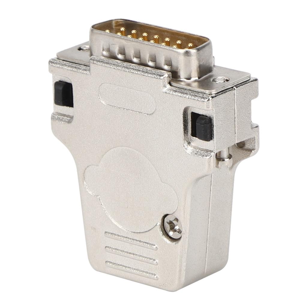 

DB15P-180 D-SUB Serial Connector 15 Pin 2 Rows Male Port Serial Adapters Metal Shell Stable Performance Terminal Connector армія зелений колір