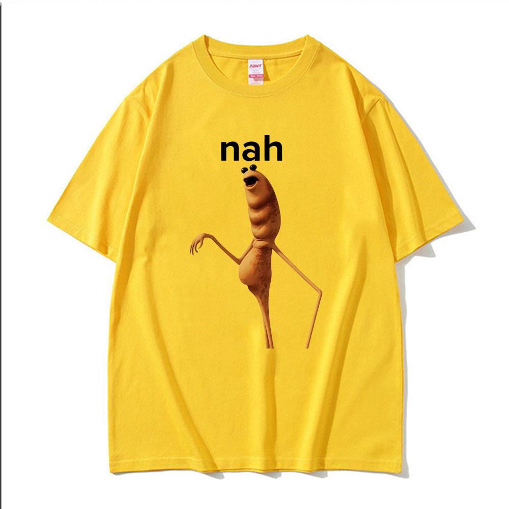 Hot Sale Marcus The Worm Funny Meme Printed T-Shirts Men's Clothing 100% Cotton Oversized T Shirts Humor Harajuku Fashion Tshirt