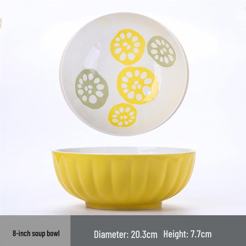 Ru Han Japanese Ceramic Large Soup Bowl Set