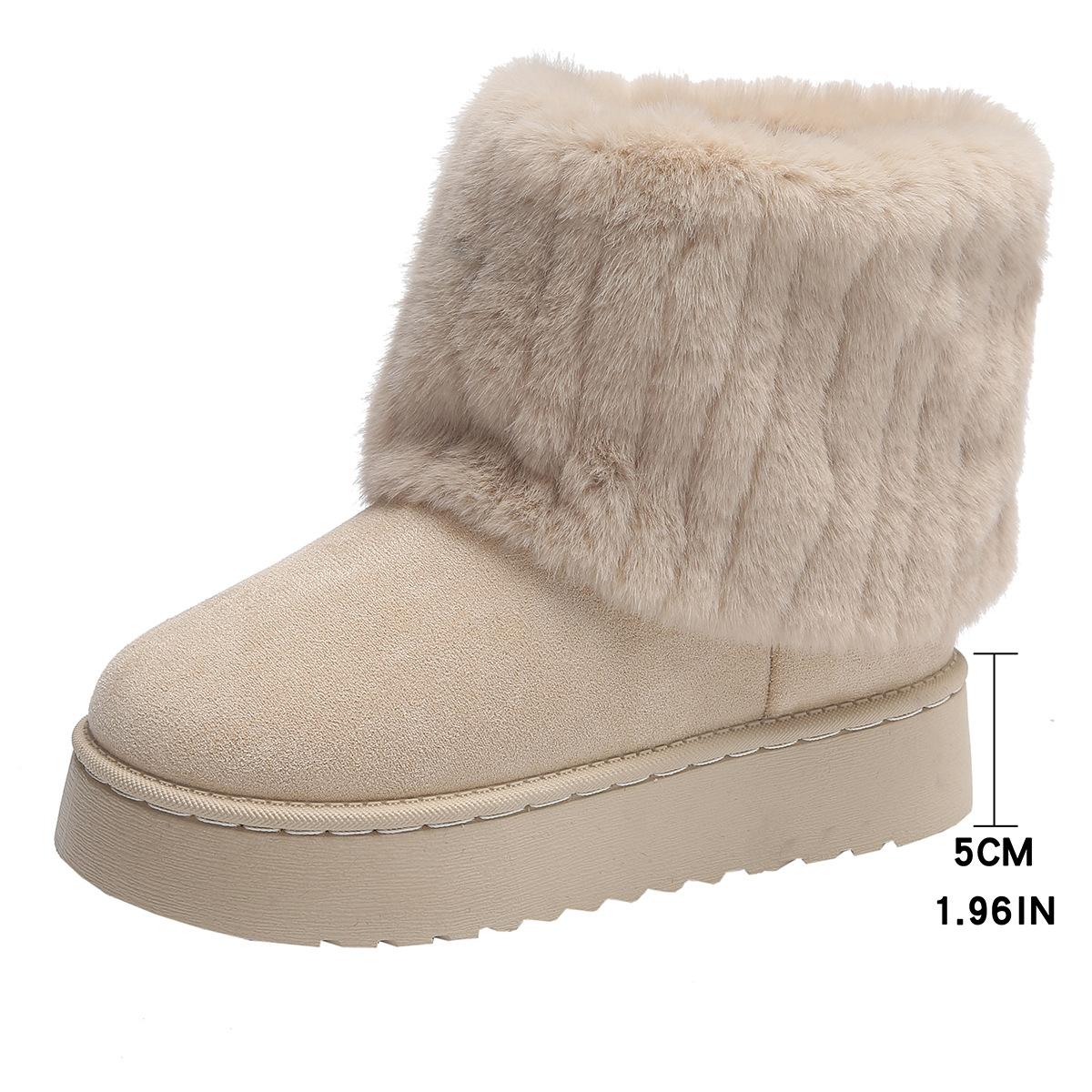 

Новые зимние сапоги на толстой подошве средней высоты, однотонные, модные, бархатные, утолщенные, хлопковые сапоги, зимние сапоги на толстой подошве из махровой ткани 36