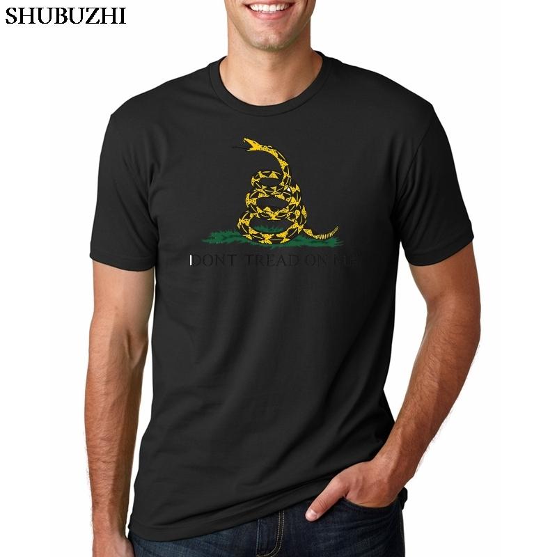 

Summer Men T Shirts Dont Tread On Me Rattlesnake Casual Design Digital Printed Cotton Top Tees Homme Quality Customized 4XL