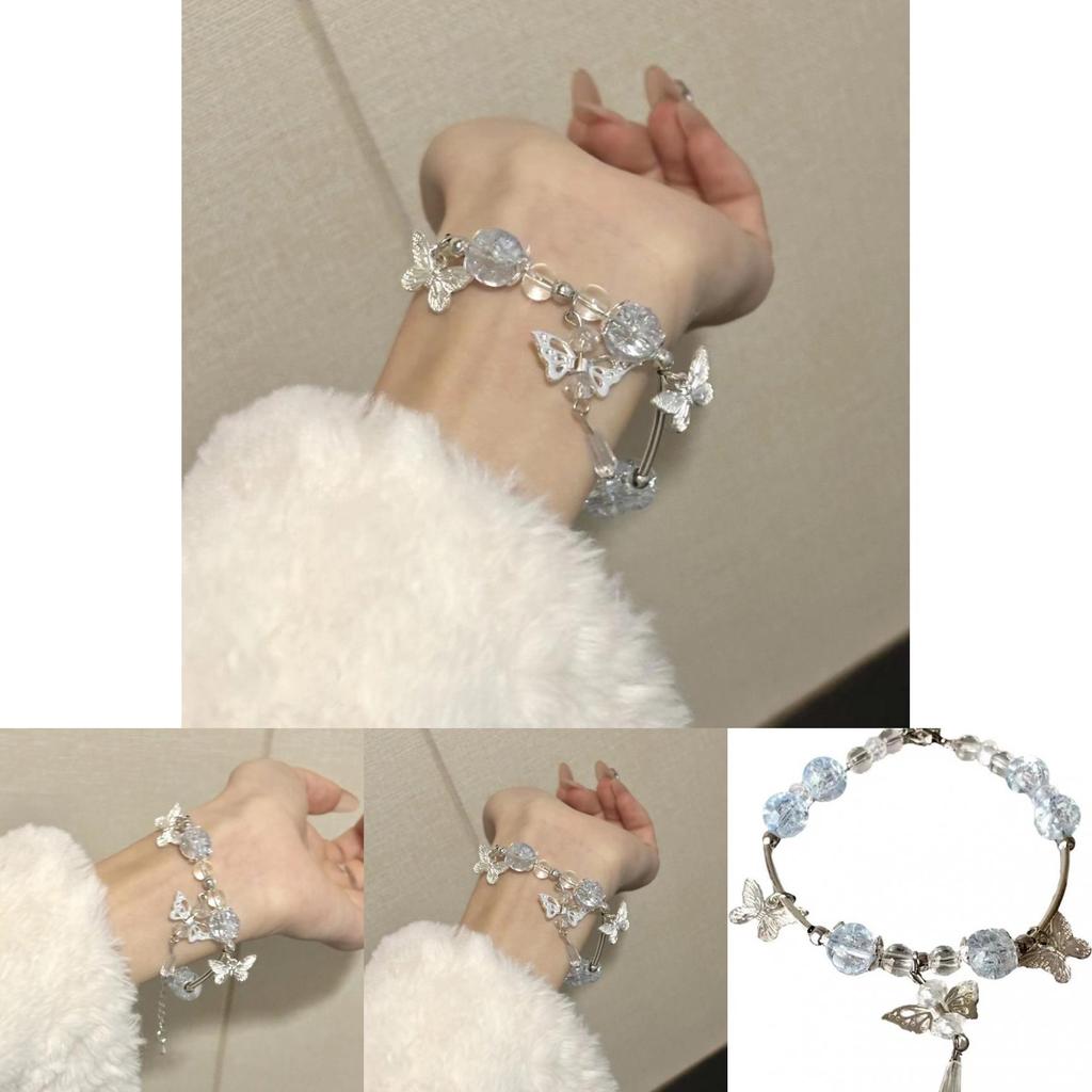 Luxury Geometric Butterfly Bracelet Elegant Electroplated Alloy Spring 2024