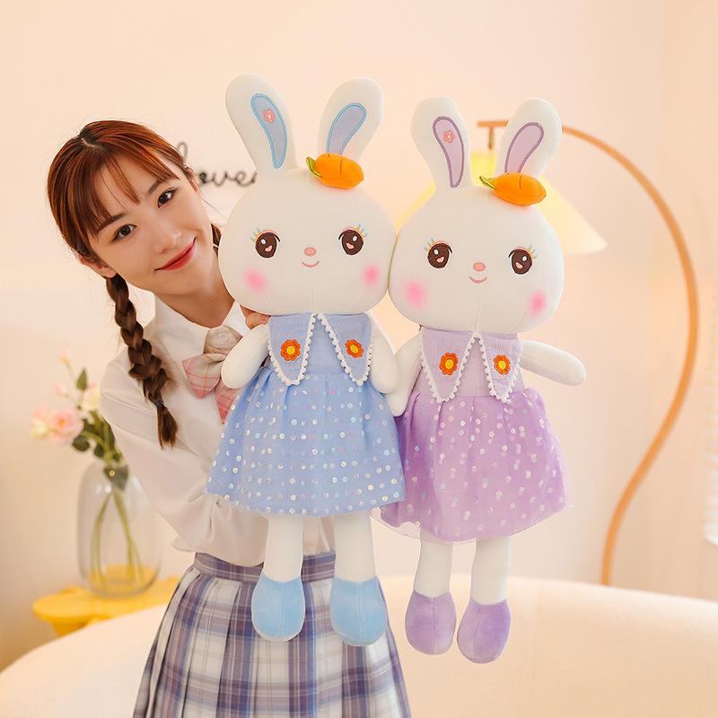 Sweetheart Rabbit Plush Toy Little White Rabbit Doll Large Size Doll Sleep With Pillow Rag Doll Girl Birthday Gift