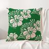 Hawaiian Flowers Cushion Cover Natural Linen Organic Fabric DoubleSided Printing Sofa Home Decor Gift Pillow Cover
