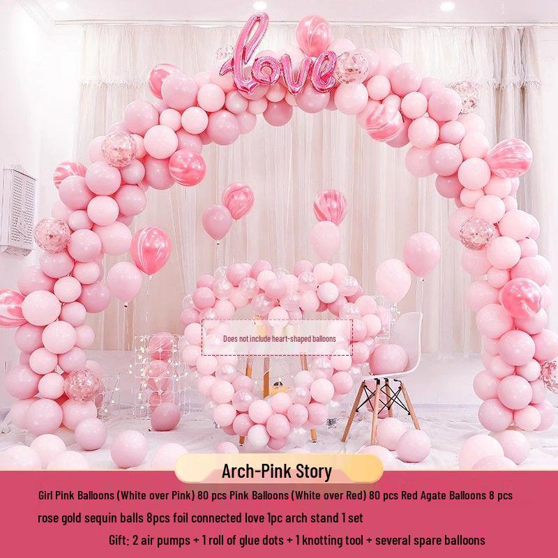 Rose Red Balloon Arch for Weddings, Birthdays, and Events