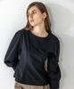 ISH One-Shoulder Cape Blouse (Black)