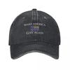 Make America Gay Again Baseball Cap Derby Hat Fishing Cap Sun Hat Horse Hat Womens  Unisexs