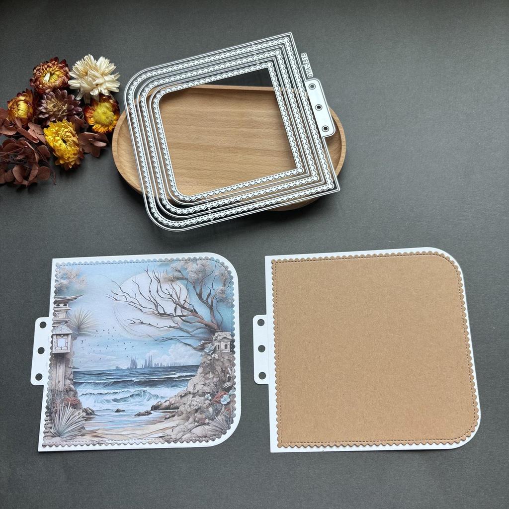 Irregular Lace Carbon Steel Die-Cut Template for DIY Paper Crafts, Journals, and Cards