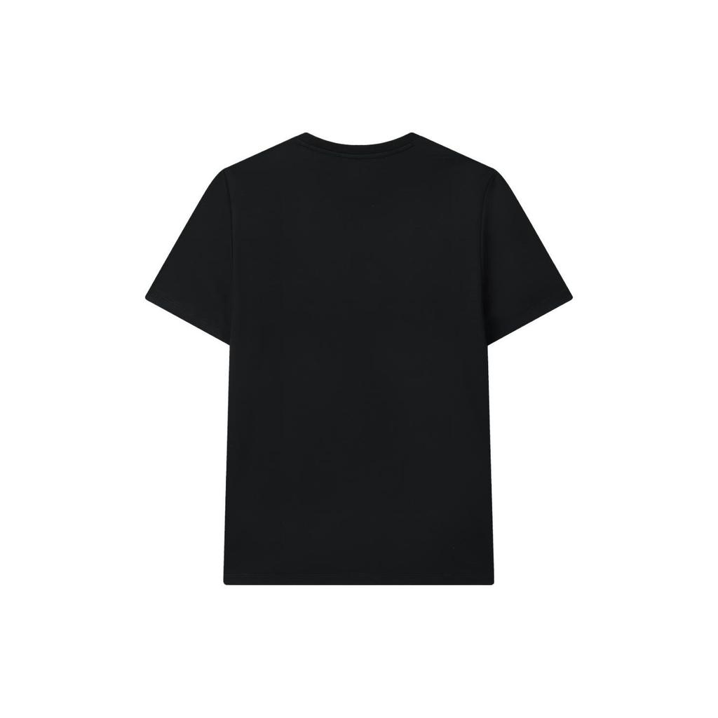 Fila Letter Logo Printed American Vintage Casual Light Business Knit Crew Neck Short Sleeve T-Shirt Men T-Shirts Black F11M327104BBK