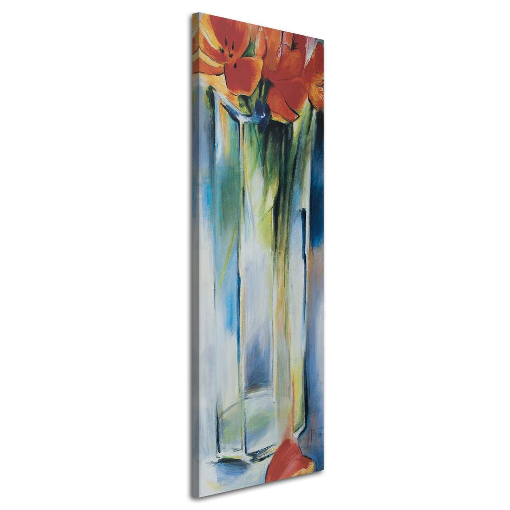 Canvas Print Red Flowers Vase
