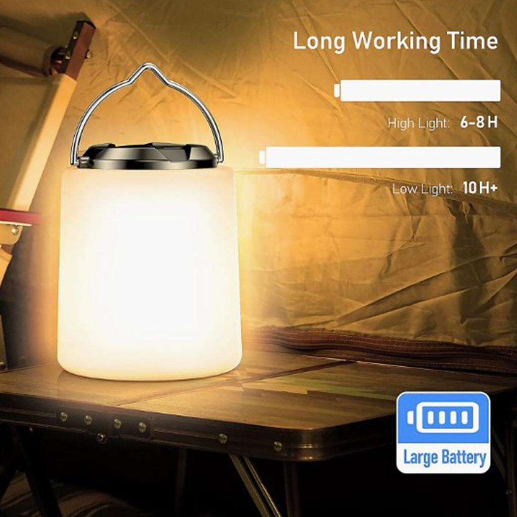 Tent Camping Light Matte Soft Light Lampshade Rechargeable Camping Lantern Portable Tent