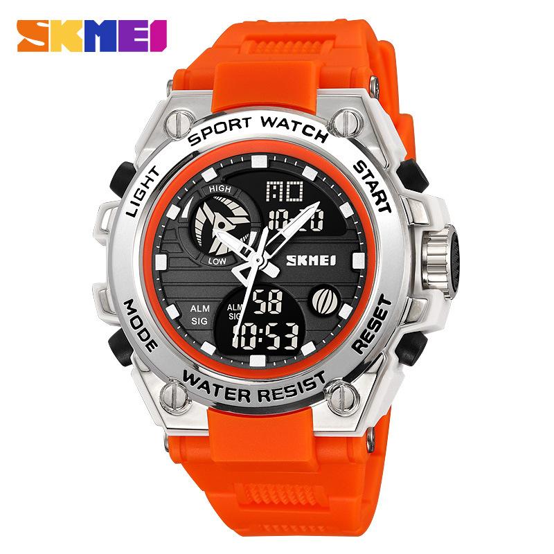 New Metal Case Large Dial Men's Electronic Watch Fashion Multifunctional Digital Dual Display Student Watch