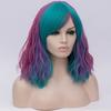 4 Colors Colorful Wig Women Synthetic Hair Cosplay Wig Rainbow Multi Color Party Wigs