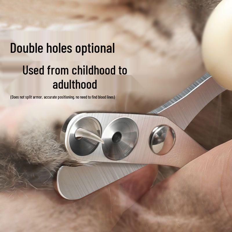 Anti-Bleeding Cat Nail Clipper for Newbies - Round Hole Design To Prevent Scratches