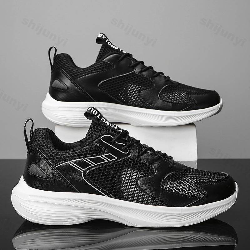 Fashion Men's Casual Sports Shoes 2025 Summer New Mesh Breathable Versatile Non Slip Shoes Comfortable Height Increasing Chunky sneakers