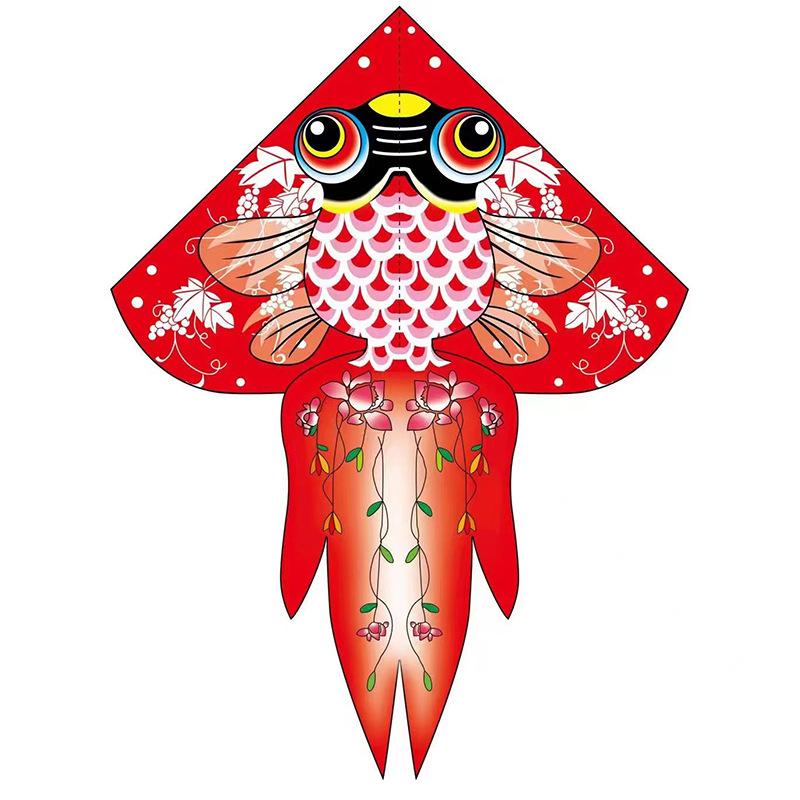 

15м Повітряний змій Дитячий Мультяшний Синьо-білий Порцеляновий Друкований Візерунок Золота рибка Style A