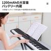 HZDMJ 61-Key Foldable Digital Piano, Rechargeable, MIDI Compatible, 200 Voices, Dual Stereo Speakers, Beginner-Friendly Piano Practice, Earphones, Jap