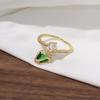Enamel and Diamond Tulip Adjustable Gemstone Ring for Women - Durable, Non-Fading, High-End Exquisite Design